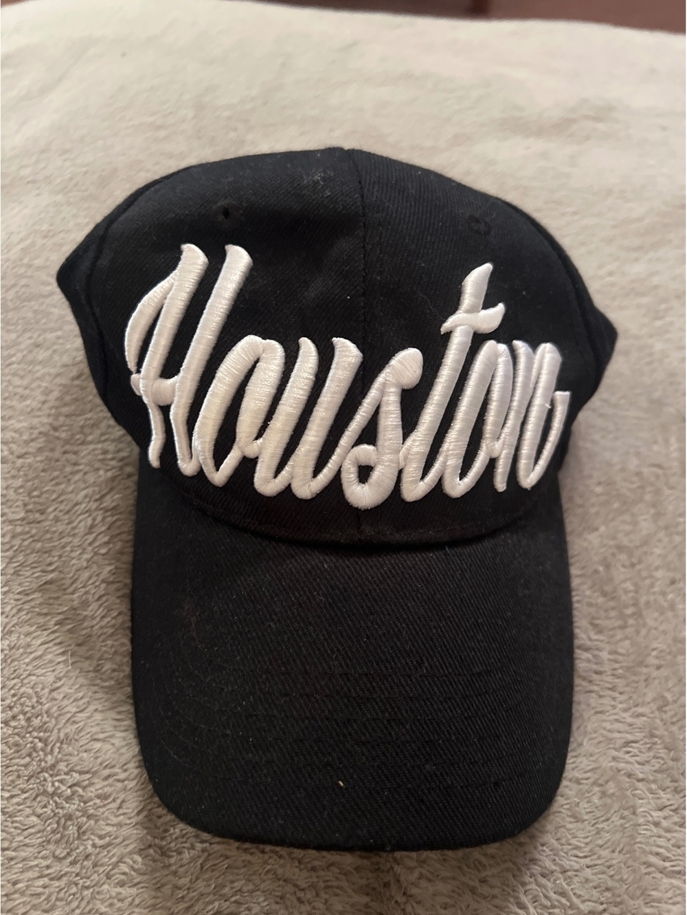 Black Houston Embroidered Baseball Cap